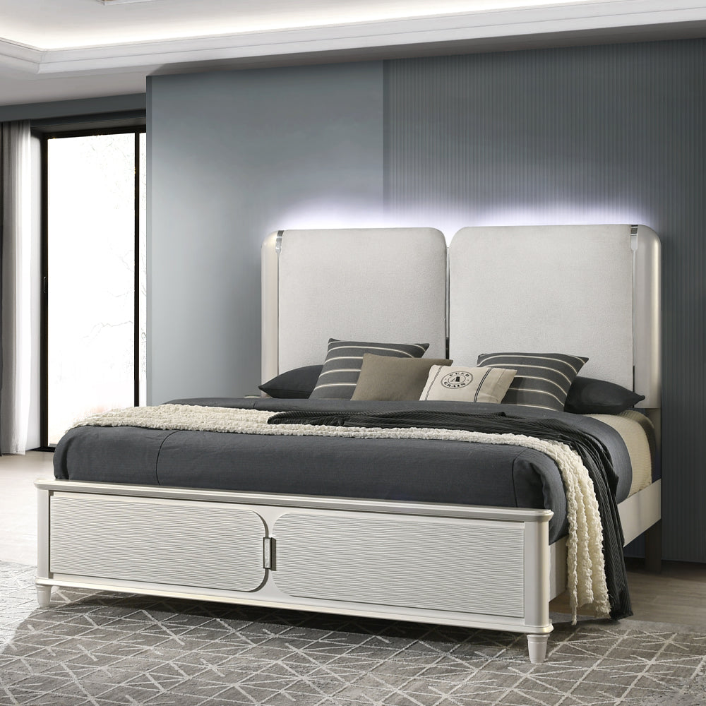 ACME Laveda LED Bed – front view – Lusso Furniture Miami
