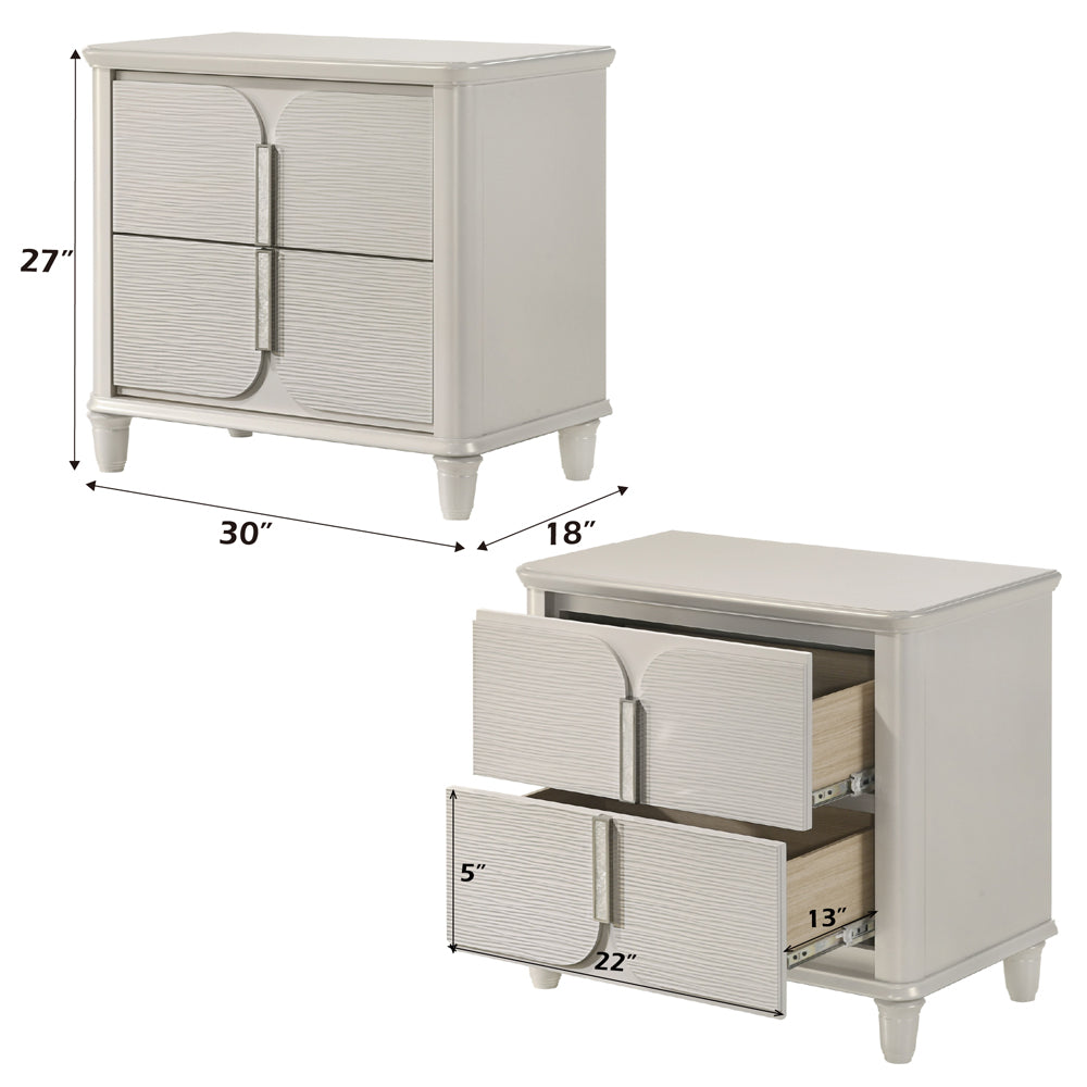ACME Laveda Nightstand – top view – Lusso Furniture Miami