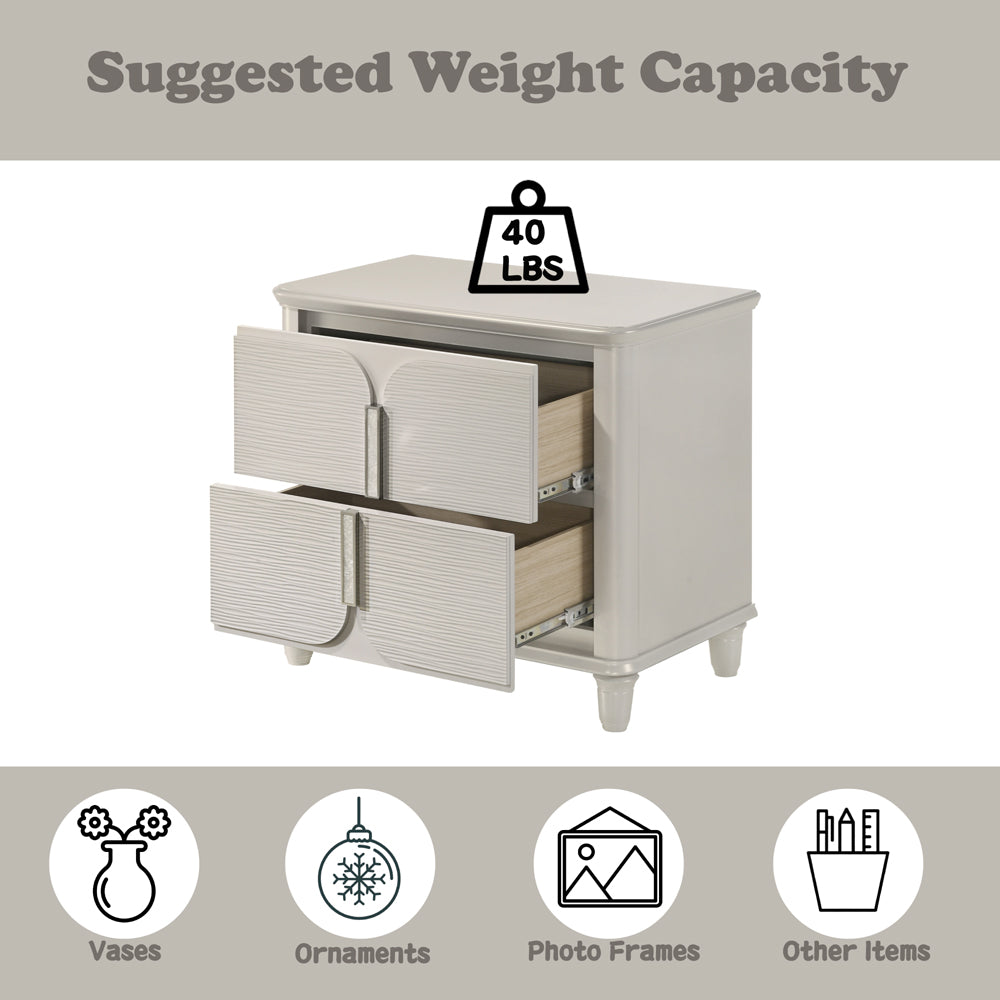 ACME Laveda Nightstand – close-up – Lusso Furniture Miami