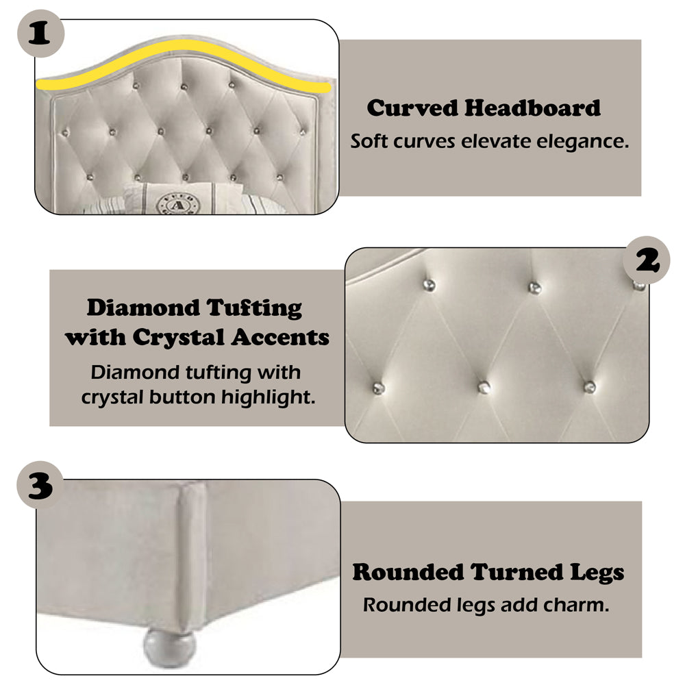 ACME Reggie Bed – close-up – Lusso Furniture Miami