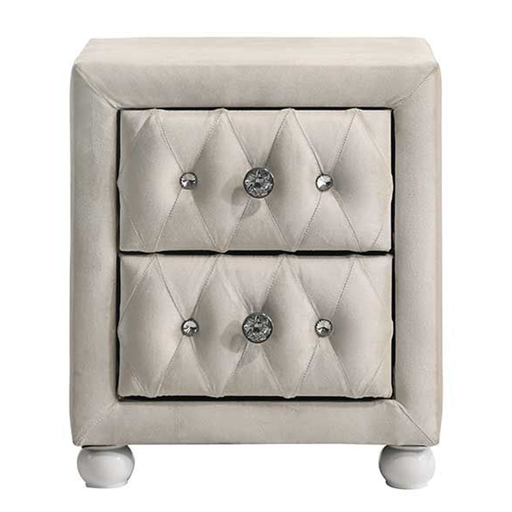 ACME Reggie Nightstand – side view – Lusso Furniture Miami