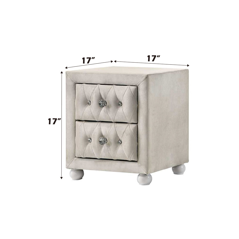 ACME Reggie Nightstand – back view – Lusso Furniture Miami