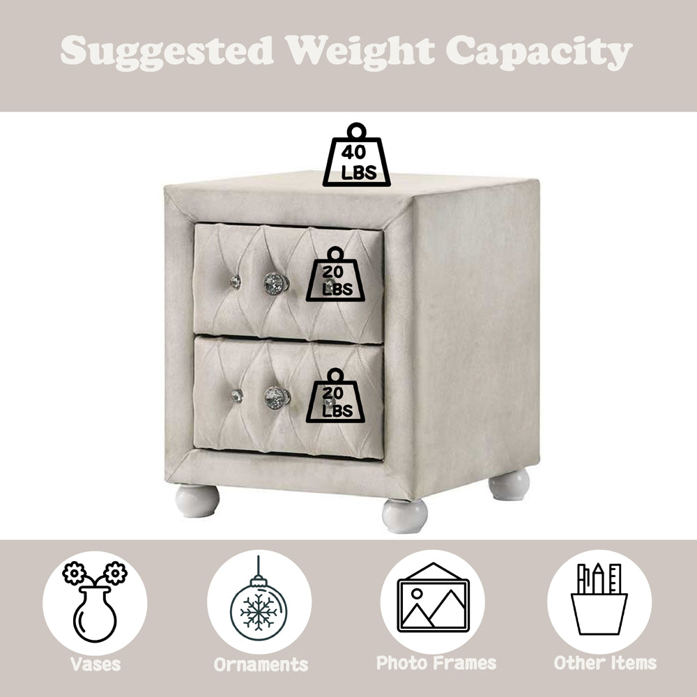 ACME Reggie Nightstand – top view – Lusso Furniture Miami