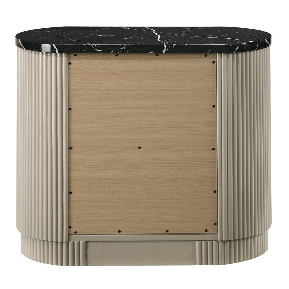 ACME Travonte Nightstand – back view – Lusso Furniture Miami