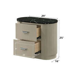 ACME Travonte Nightstand – finish detail – Lusso Furniture Miami