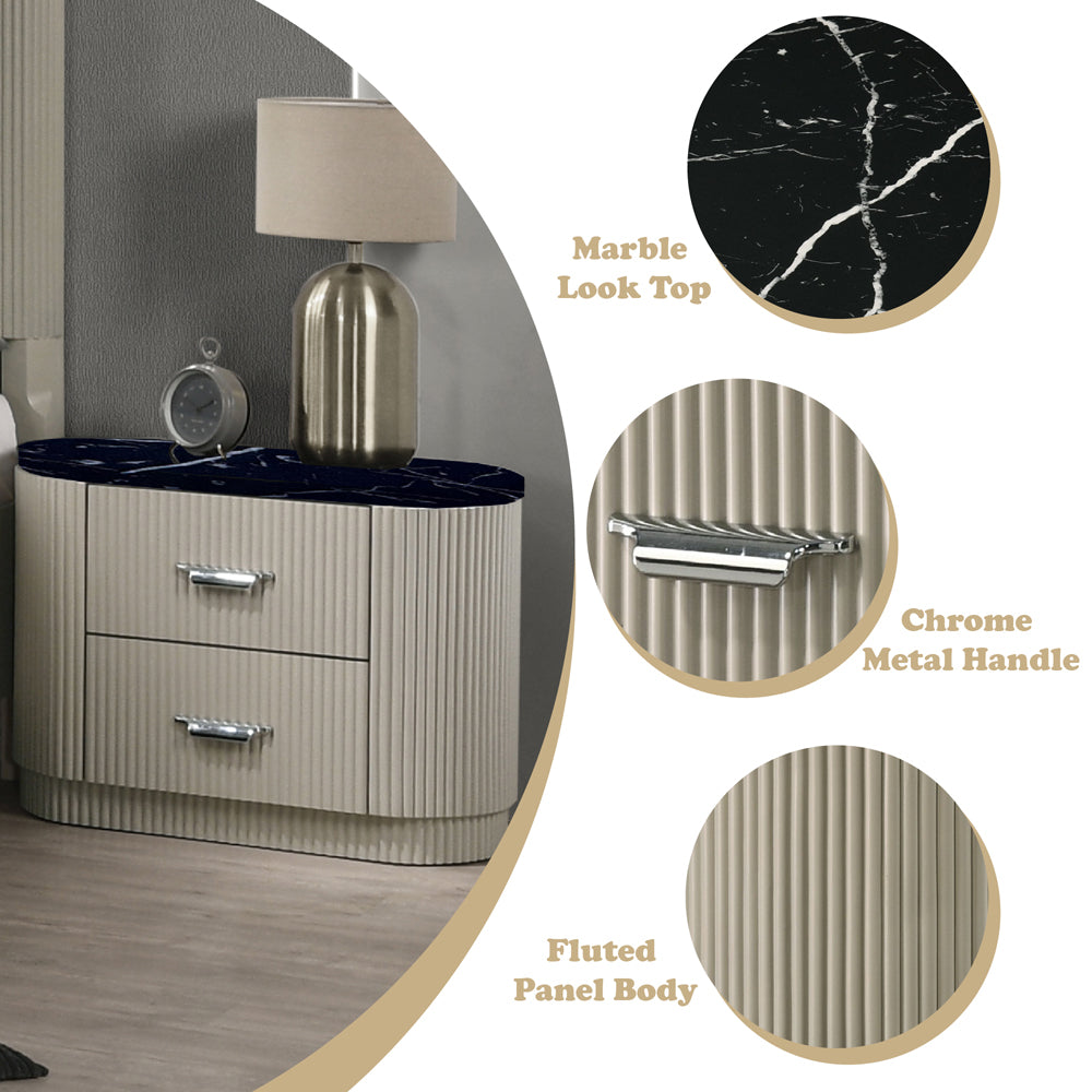 ACME Travonte Nightstand – view 11 – Lusso Furniture Miami
