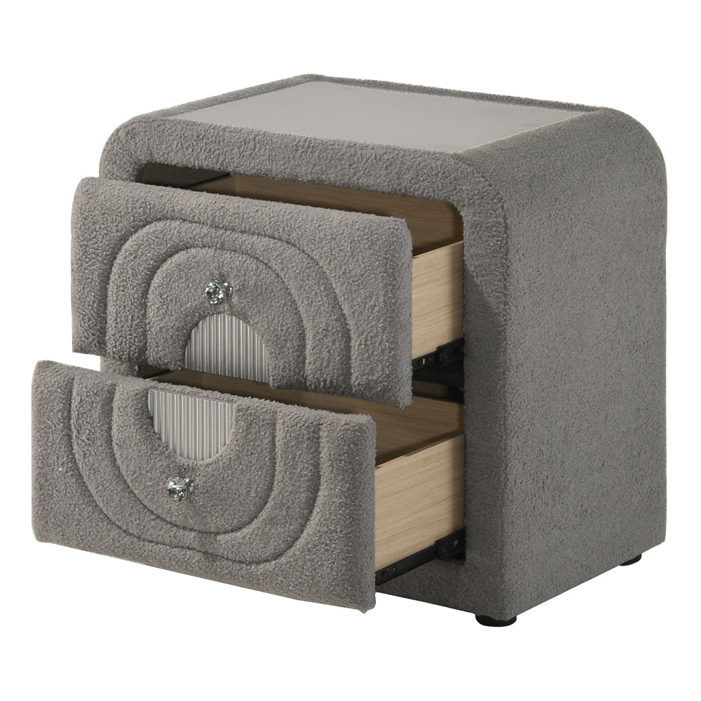 ACME Shelyn Nightstand – back view – Lusso Furniture Miami
