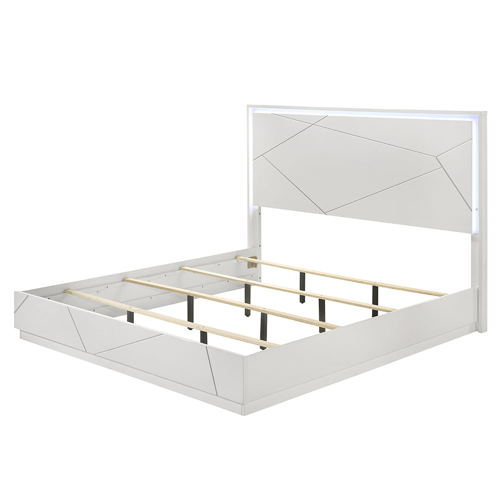 ACME Esther LED Bed – side view – Lusso Furniture Miami