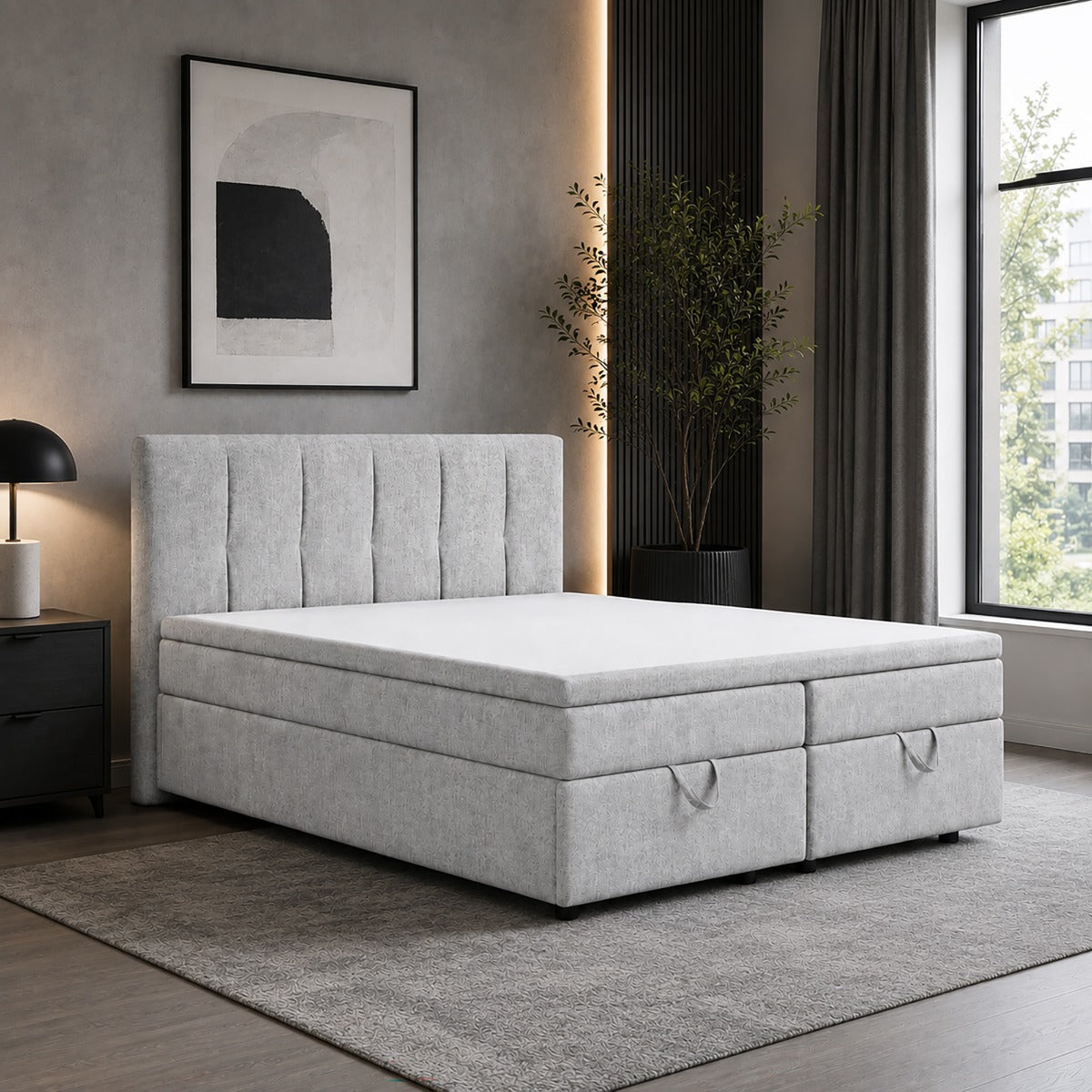 ACME Avenia Storage Bed – front view – Lusso Furniture Miami