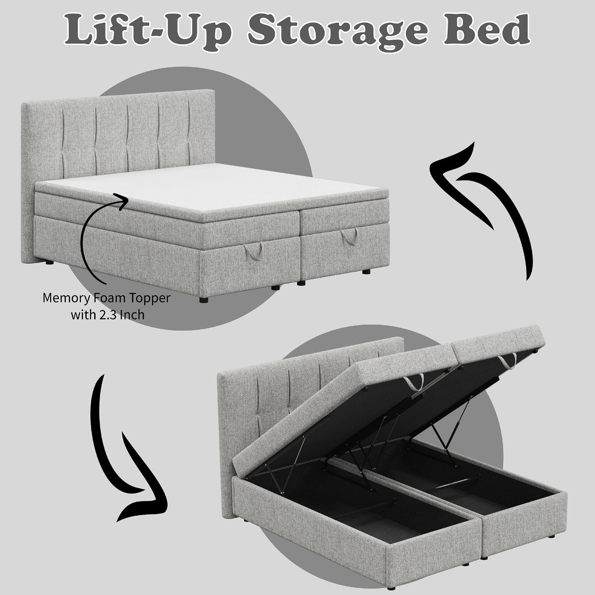 ACME Avenia Storage Bed – view 12 – Lusso Furniture Miami