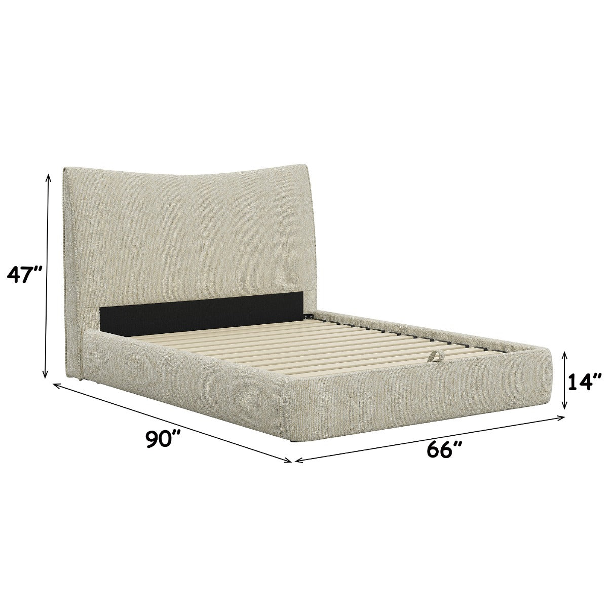 ACME Angulo Storage Bed – back view – Lusso Furniture Miami