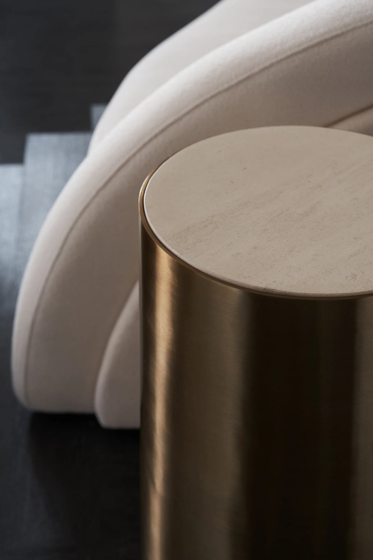 Caracole Contrast Light Spot Table – side view – Lusso Furniture Miami