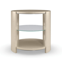 Caracole Da Vita Round End Table – front view – Lusso Furniture Miami
