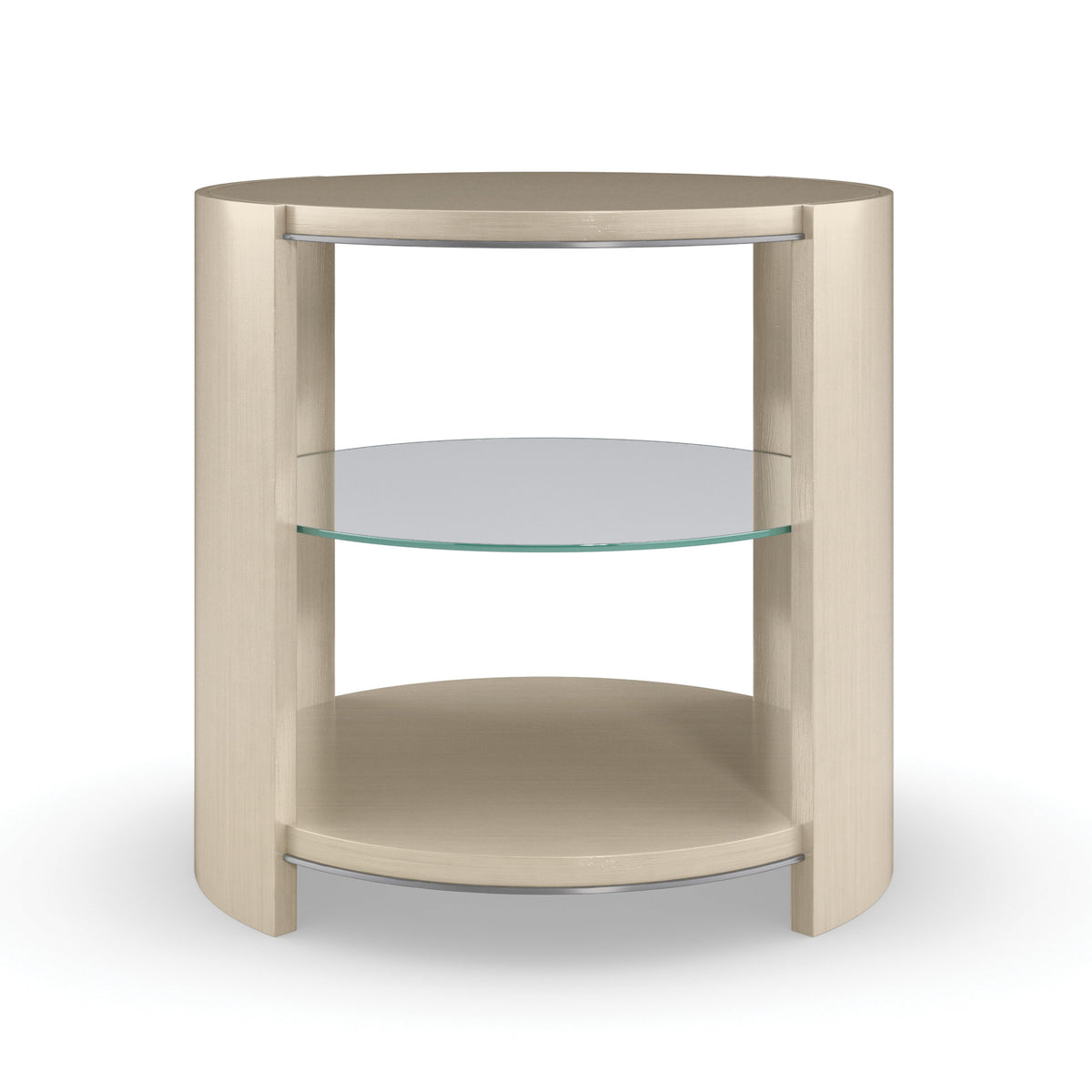 Caracole Da Vita Round End Table – front view – Lusso Furniture Miami