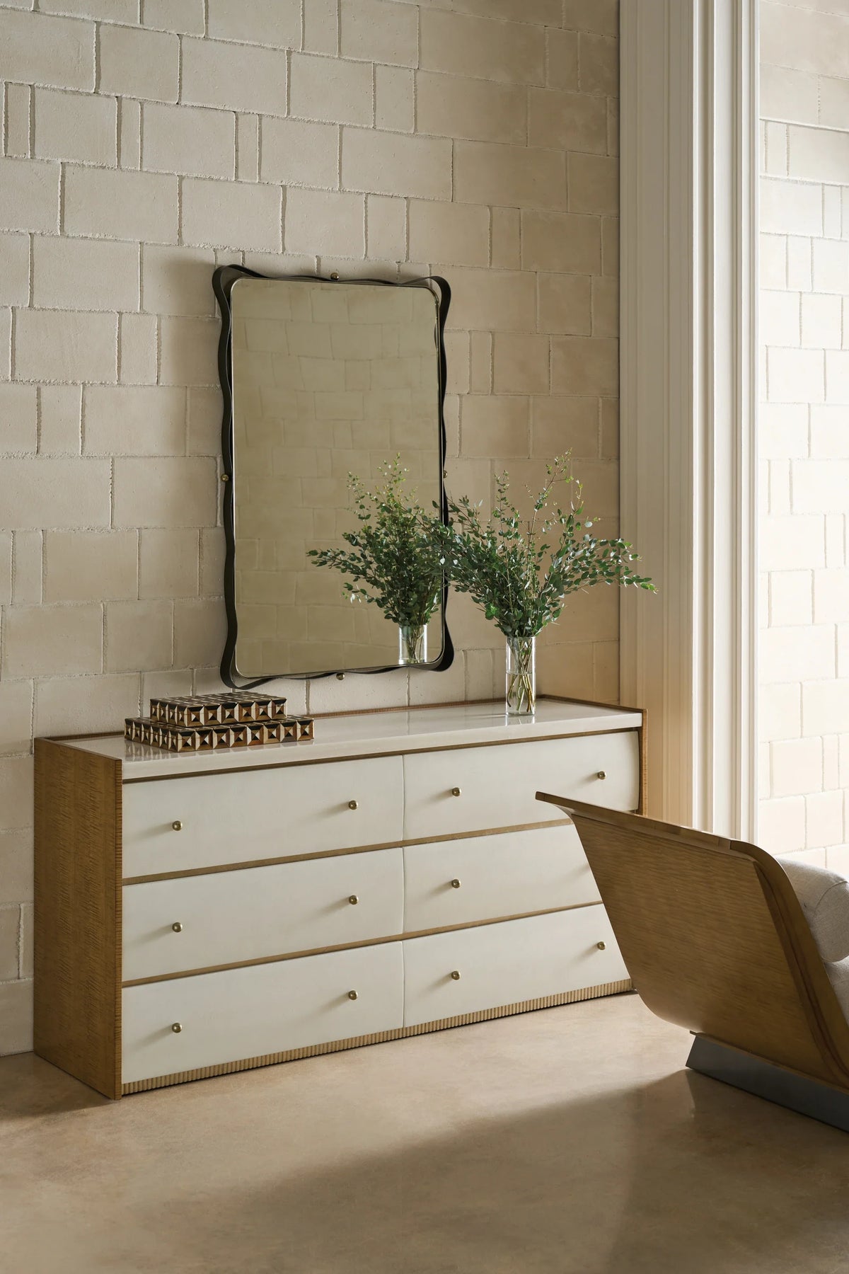 Caracole Marseille Mirror – angle view – Lusso Furniture Miami