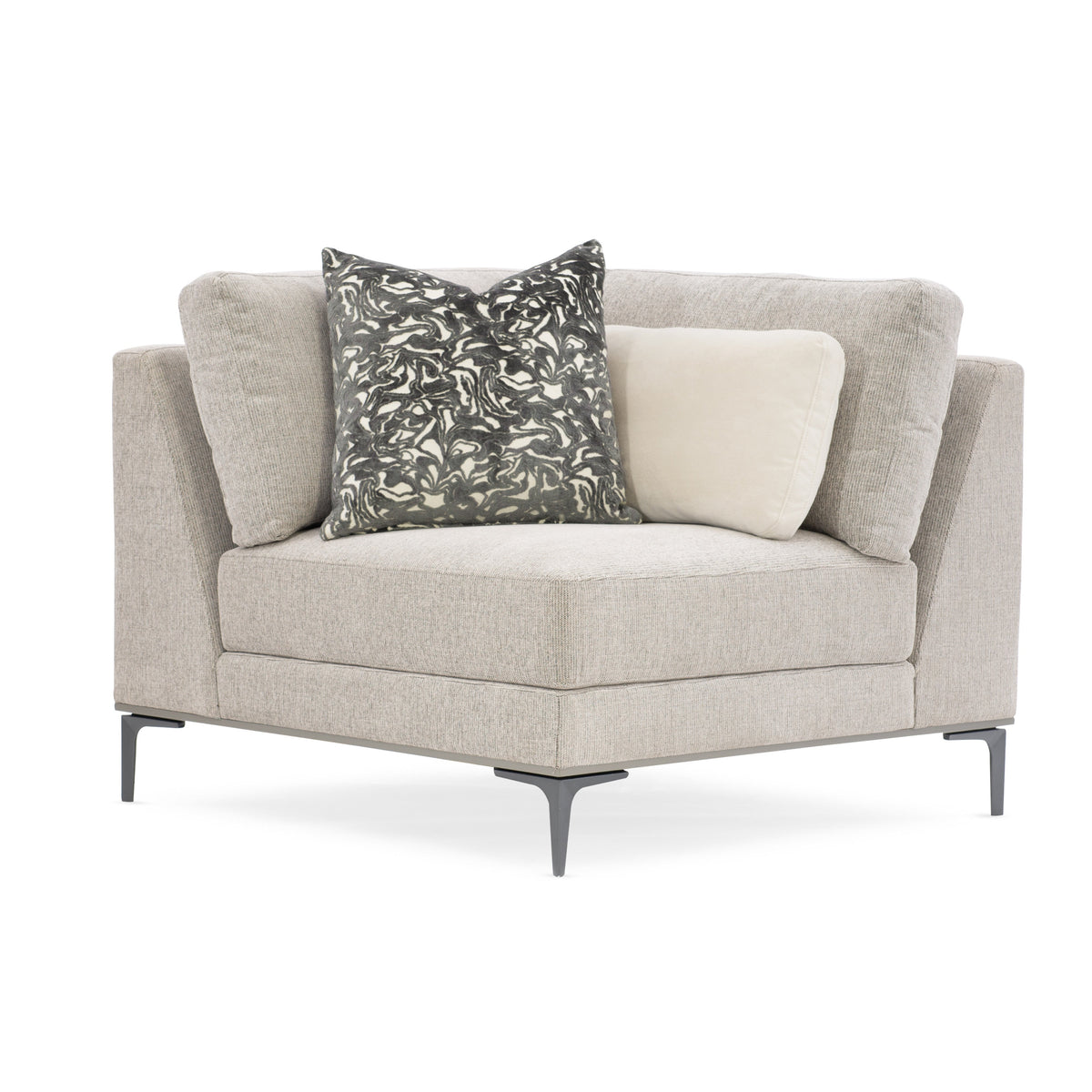 Caracole Repetition Corner Sectional – front view – Lusso Furniture Miami