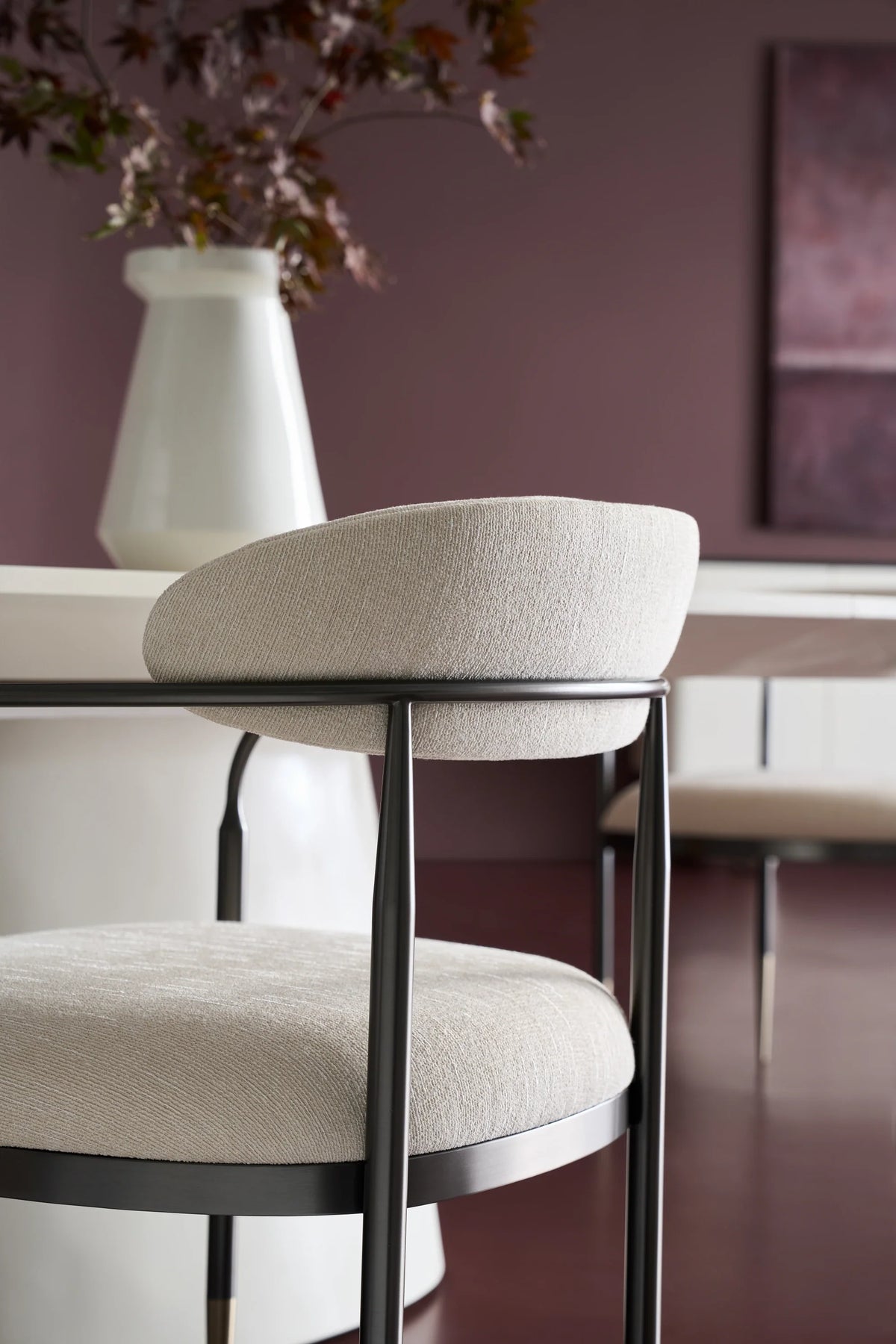 Caracole Epoch Arm Chair – side view – Lusso Furniture Miami