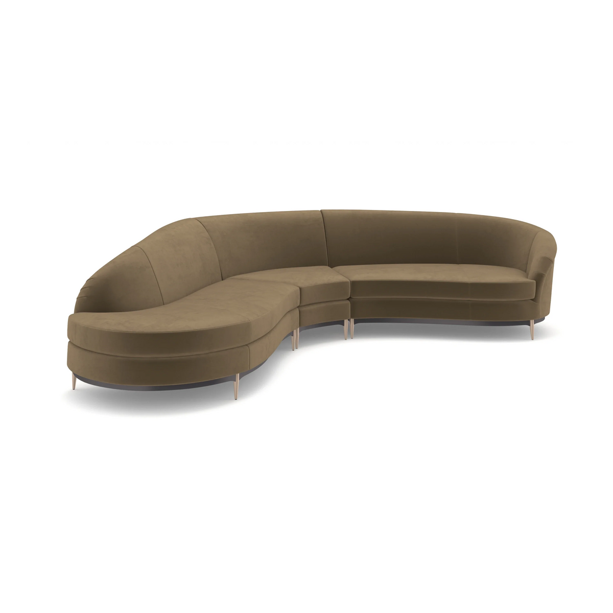 Caracole Three's Company Sectional – angle view – Lusso Furniture Miami
