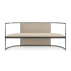 Caracole Toulouse Bench – front view – Lusso Furniture Miami