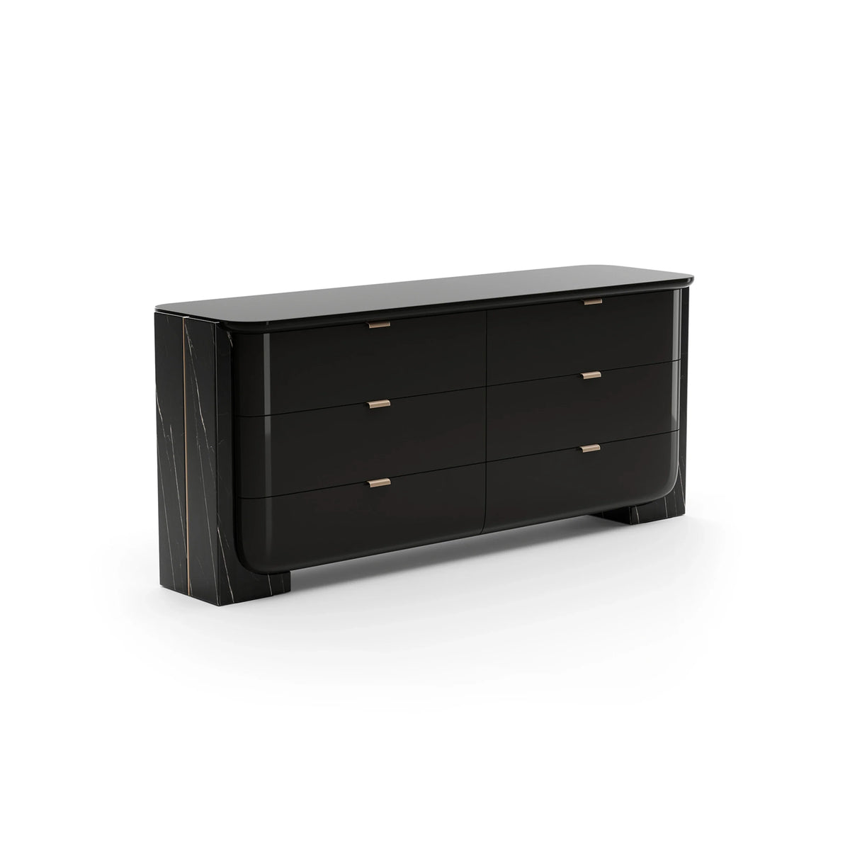 Caracole Overlap Dresser – side view – Lusso Furniture Miami