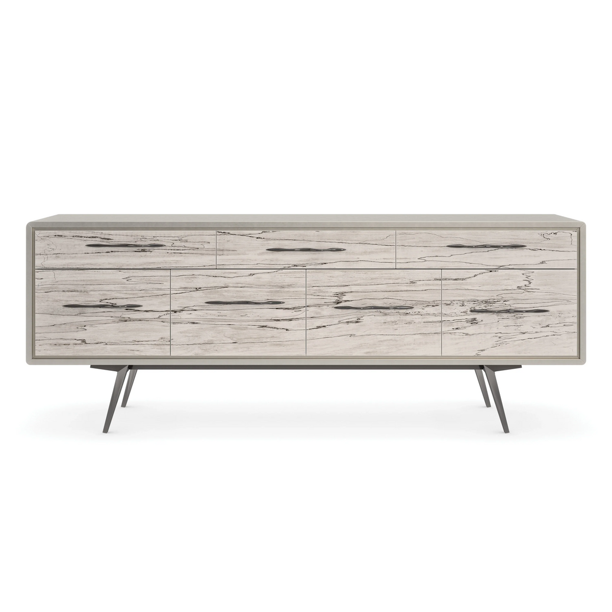 Caracole Highs And Lows Credenza – front view – Lusso Furniture Miami