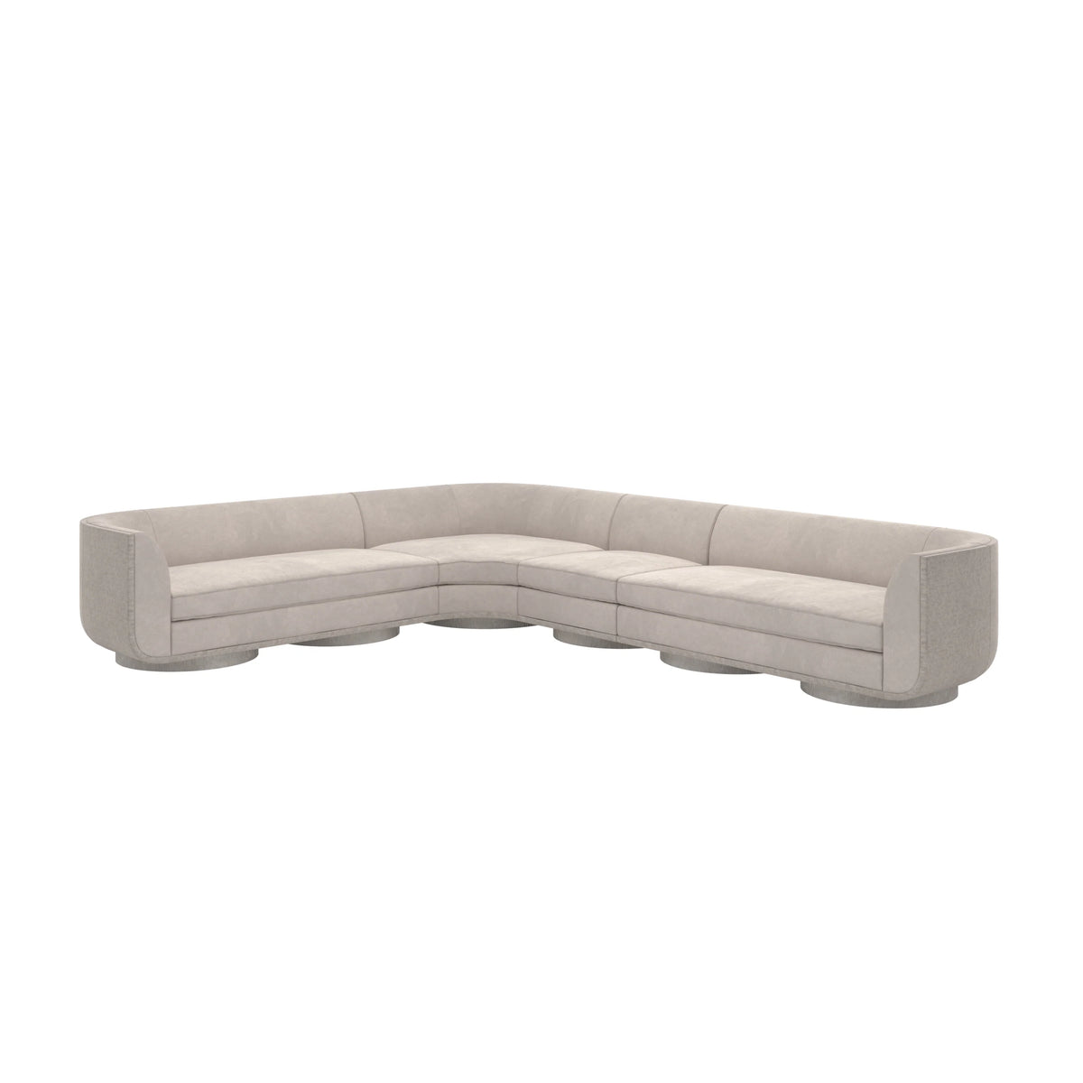 Caracole Clipper Sectional – front view – Lusso Furniture Miami