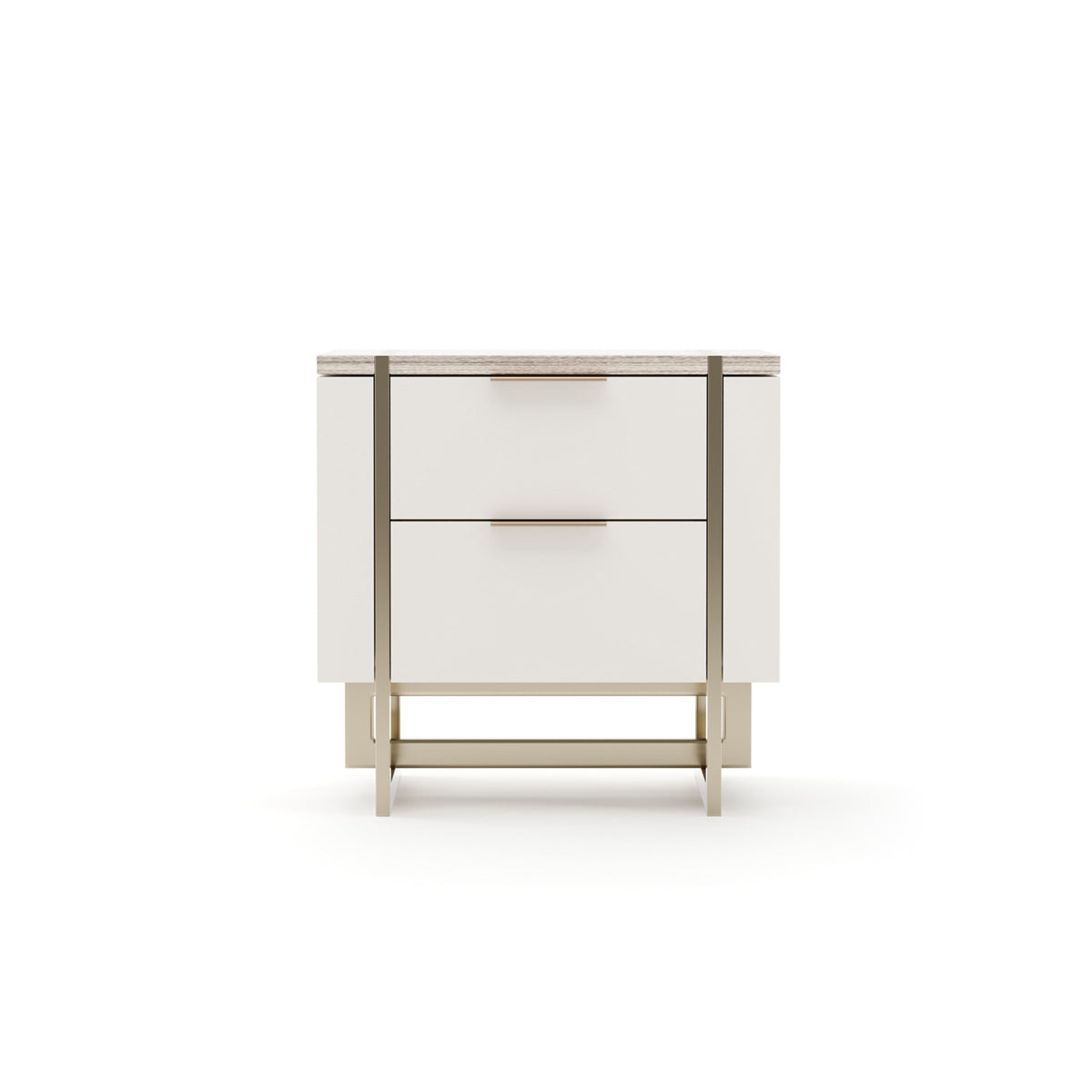 Caracole Wish You Were Here Nightstand – front view – Lusso Furniture Miami