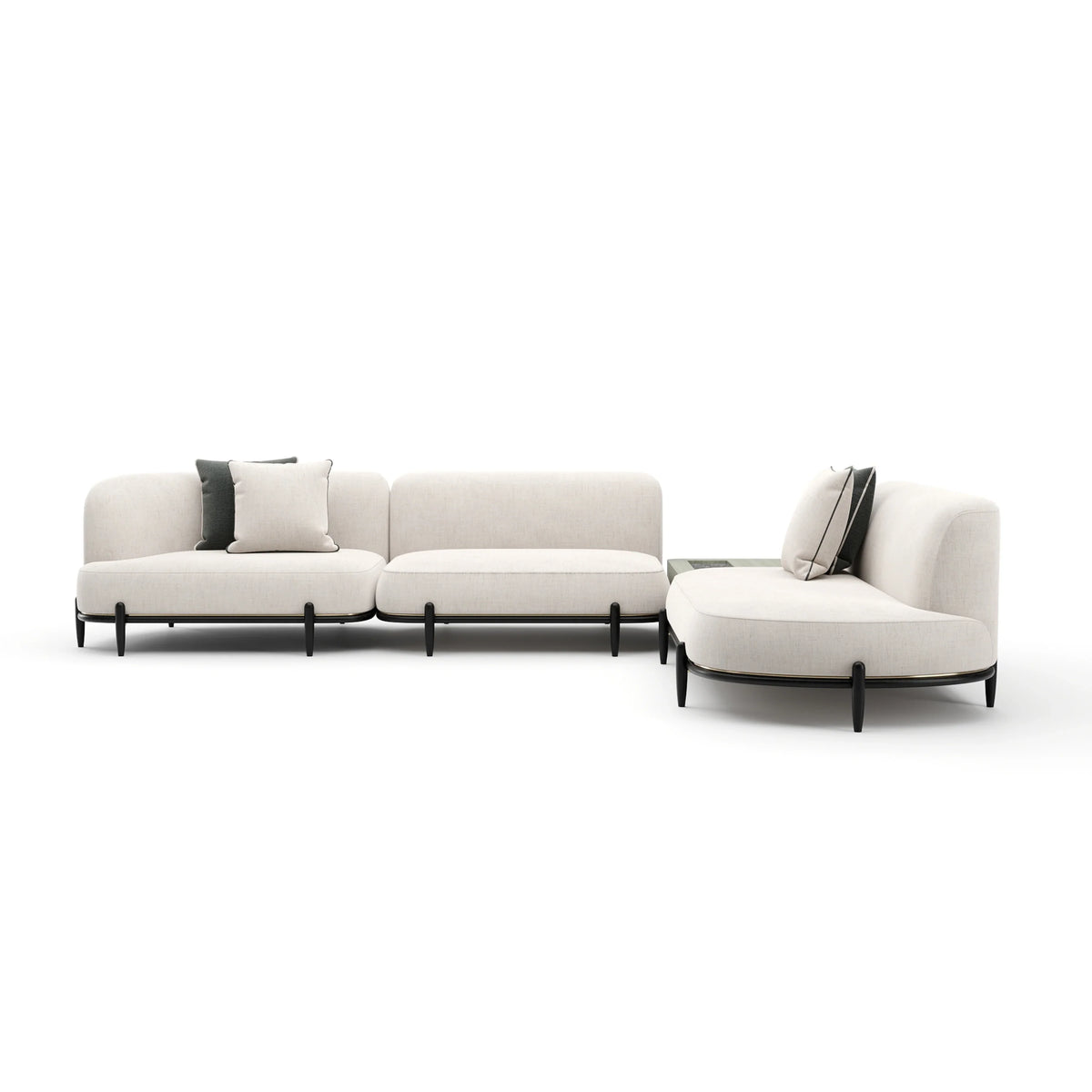 Caracole Madera Sectional – view 17 – Lusso Furniture Miami