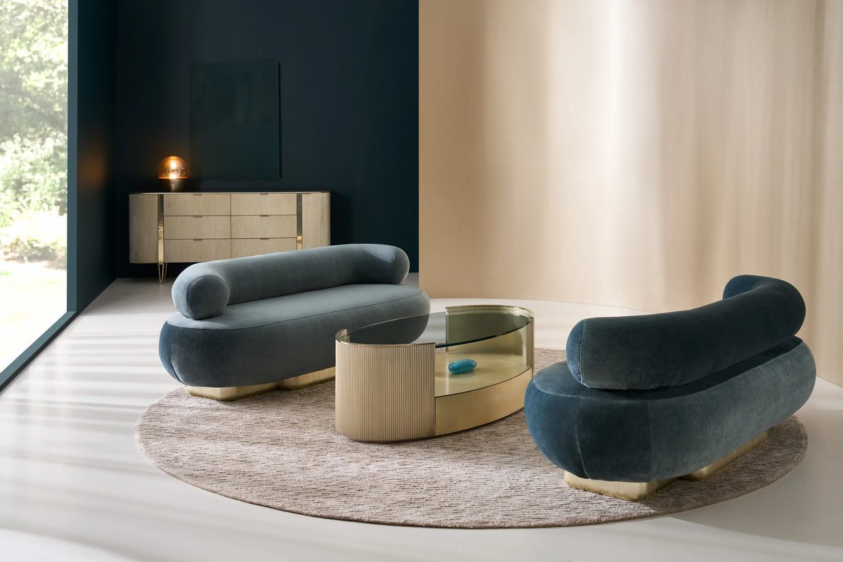 Caracole Lagoon Sofa – angle view – Lusso Furniture Miami