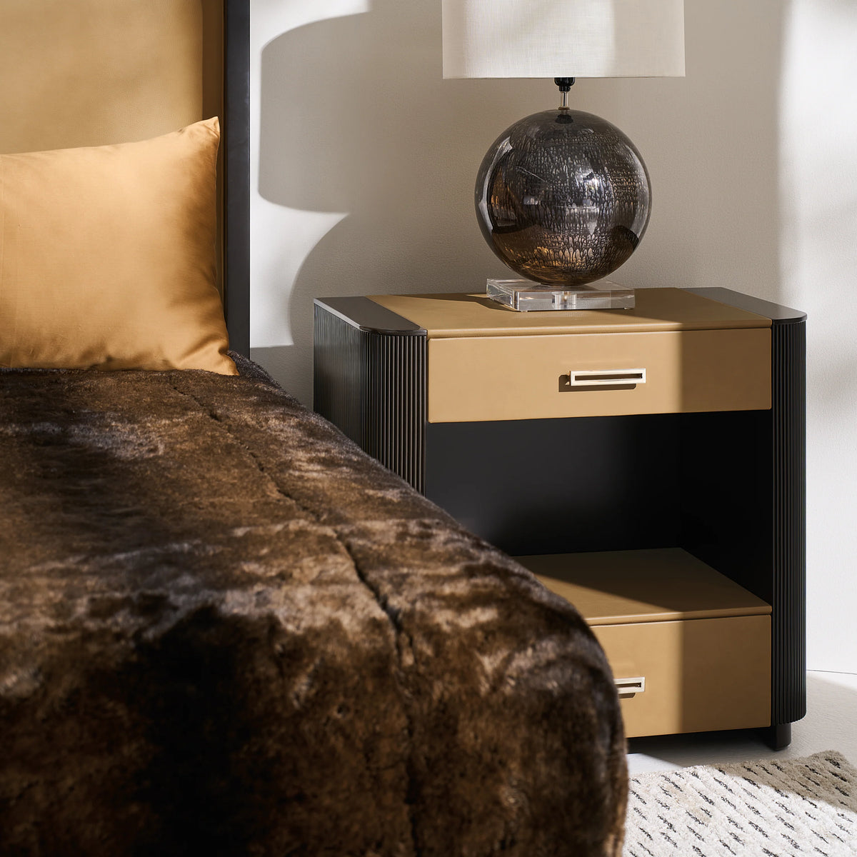 Caracole Love Open Nightstand – top view – Lusso Furniture Miami