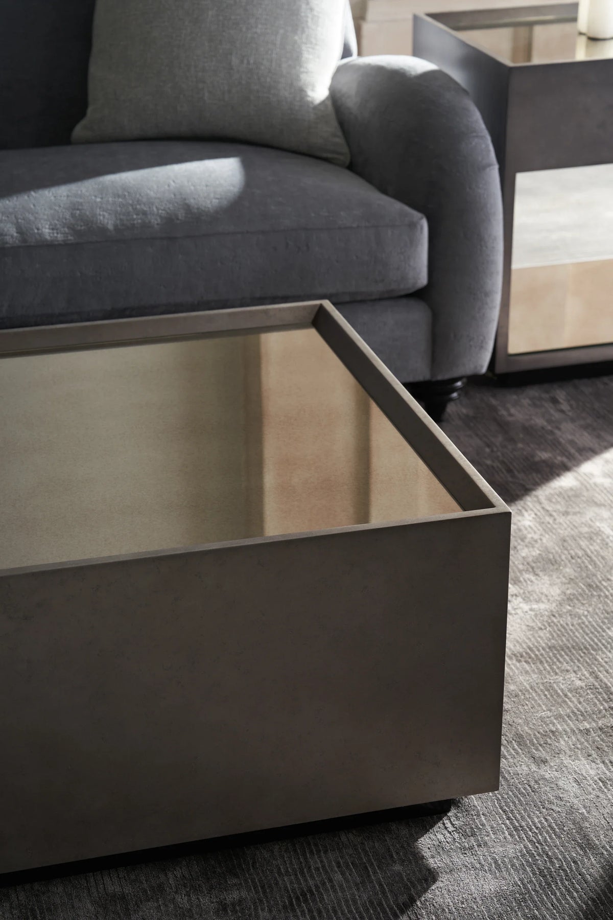 Caracole Dark Matter Cocktail Table – angle view – Lusso Furniture Miami