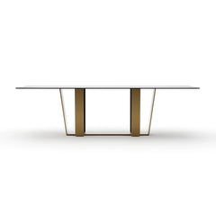 Caracole Counter Balance Dining Table – front view – Lusso Furniture Miami