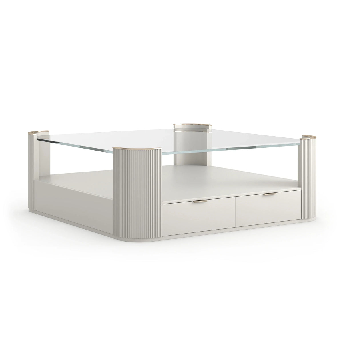 Caracole Love Square Cocktail Table – room setting – Lusso Furniture Miami