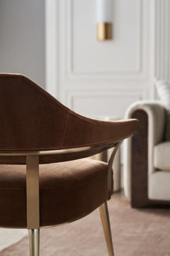 Caracole Louisette Chair – side view – Lusso Furniture Miami