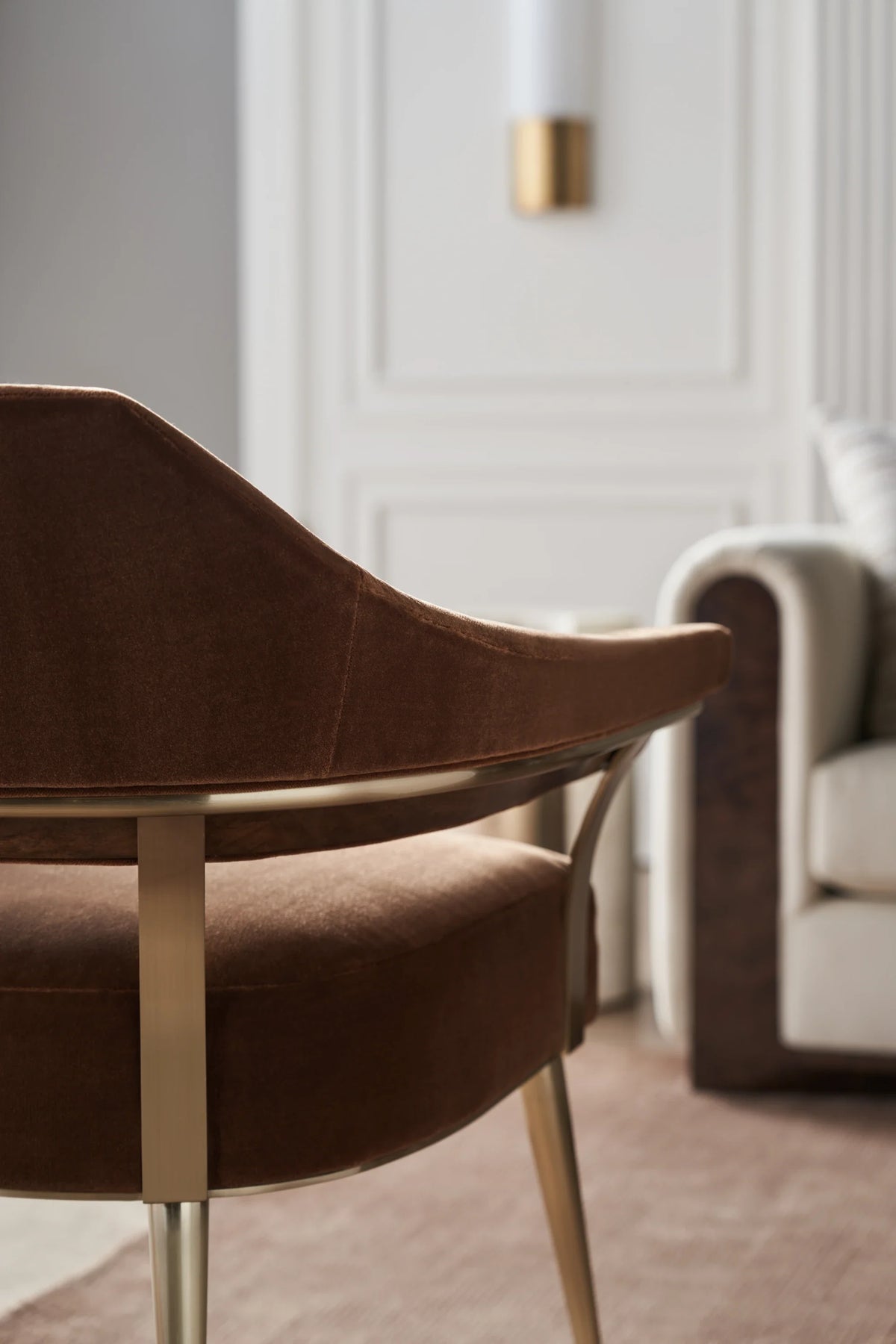 Caracole Louisette Chair – side view – Lusso Furniture Miami