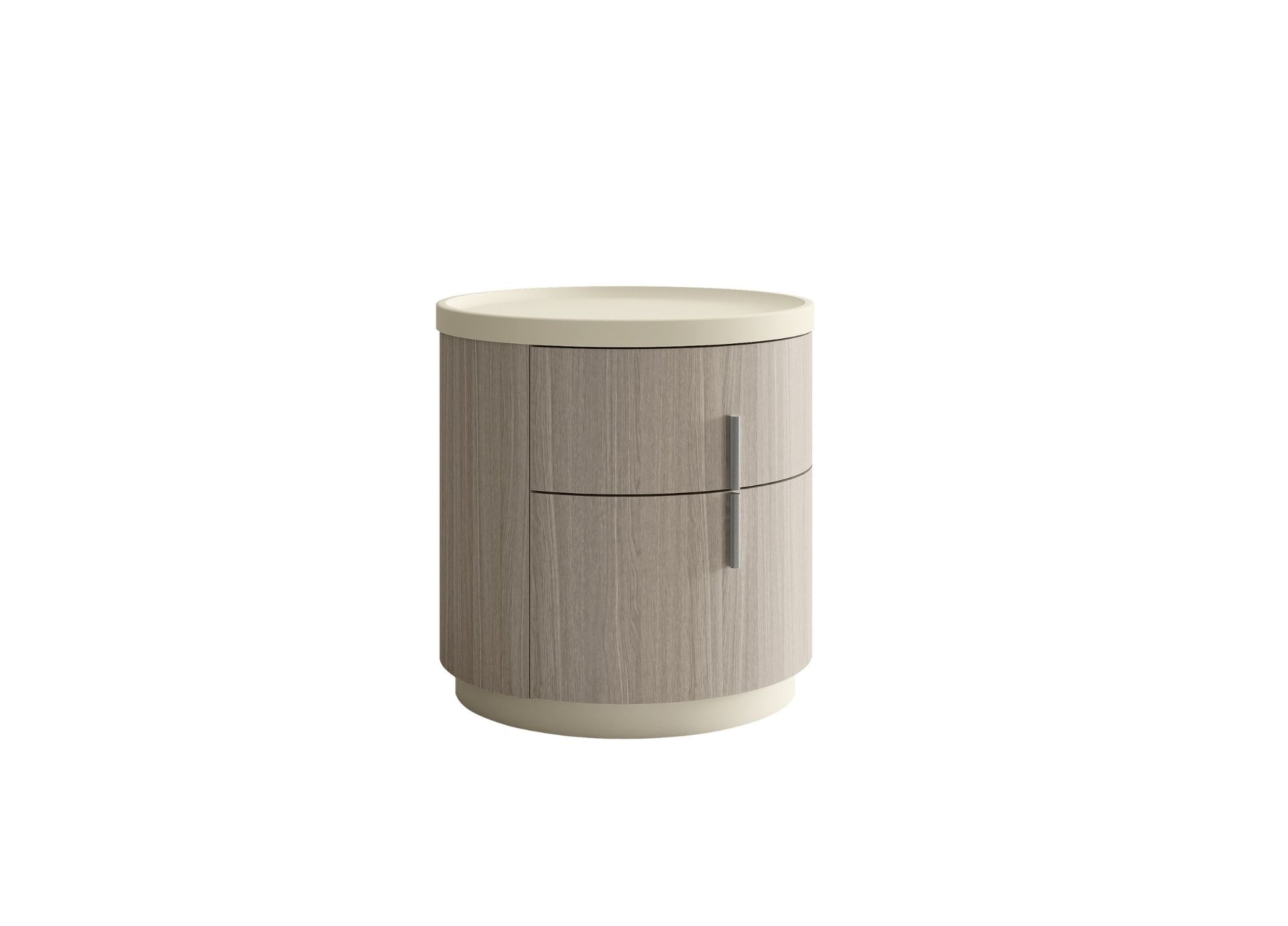 Celine Nightstand – White Oak Veneer & Beige Lacquer-5