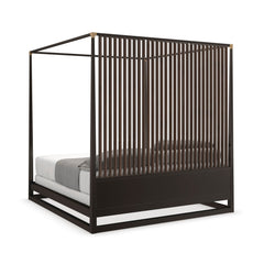 Caracole Pinstripe Bed – close-up – Lusso Furniture Miami