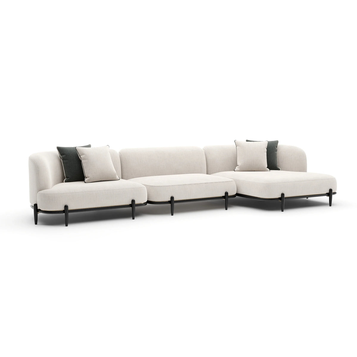 Caracole Madera Sectional – finish detail – Lusso Furniture Miami