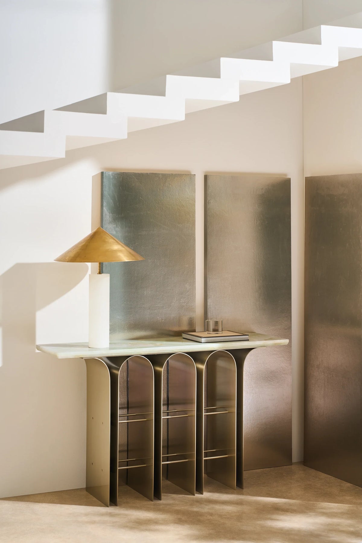 Caracole Nexus Console Table – angle view – Lusso Furniture Miami