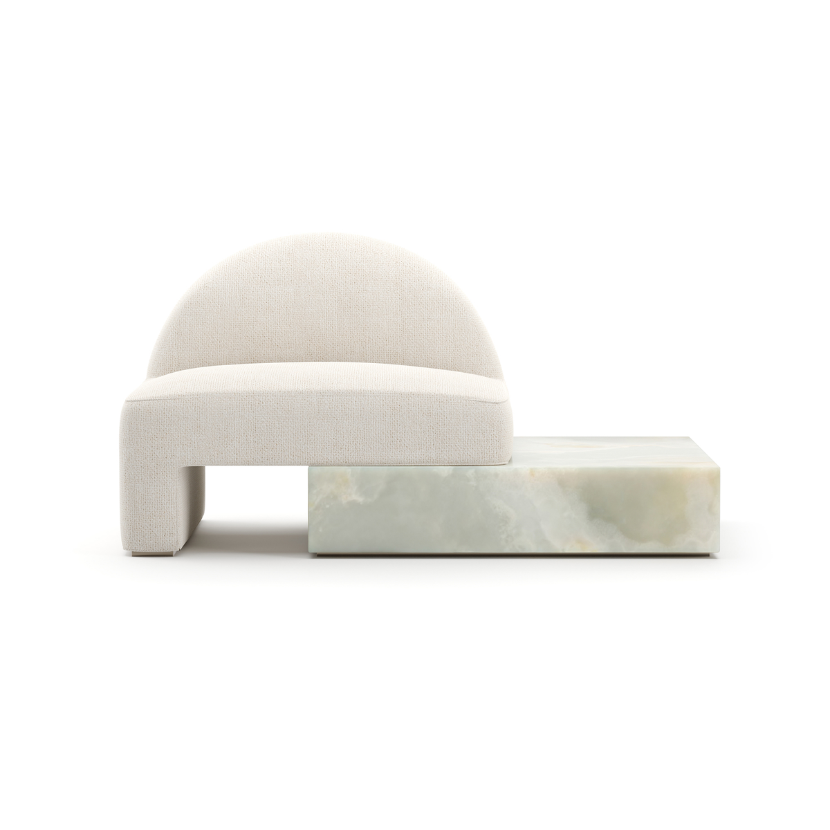 Caracole Monaco Accent Chair – front view – Lusso Furniture Miami