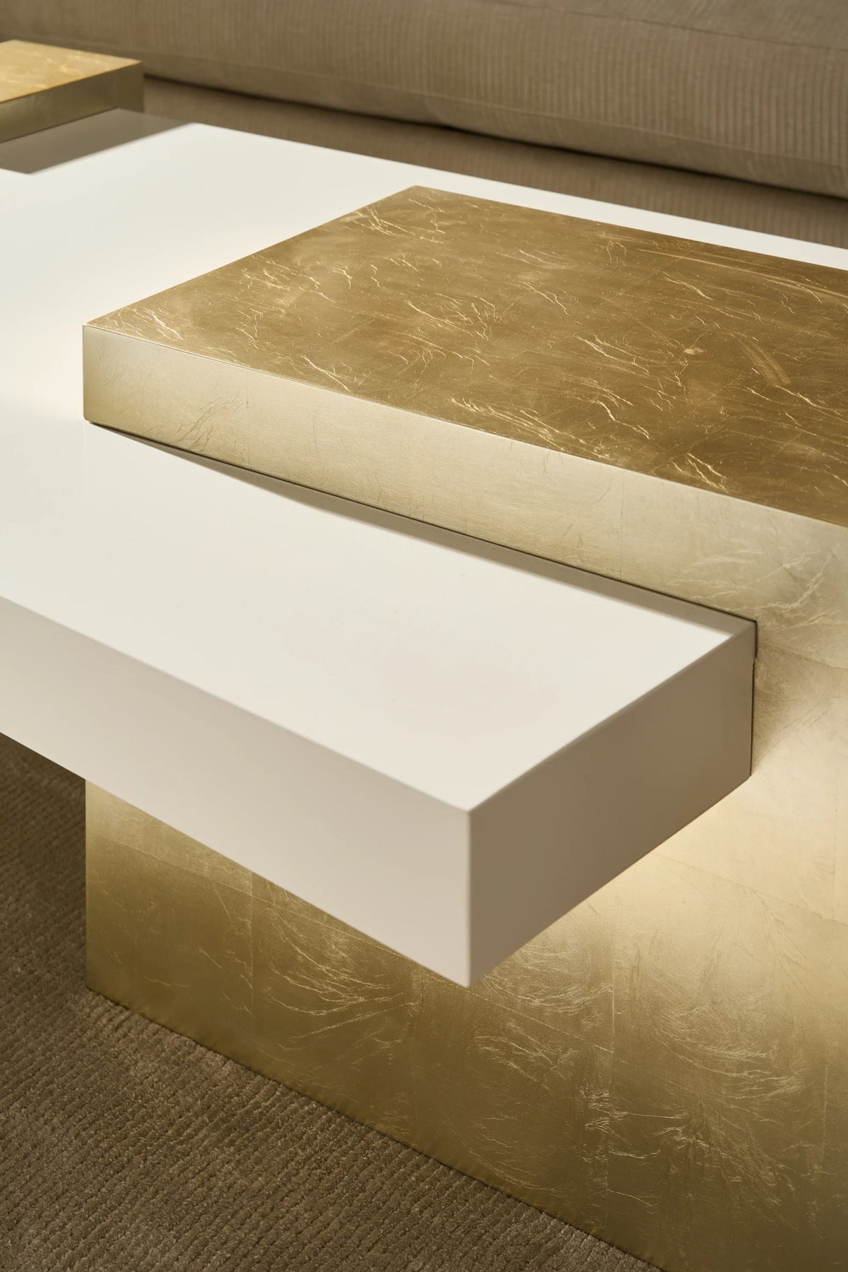 Caracole Float Cocktail Table – side view – Lusso Furniture Miami