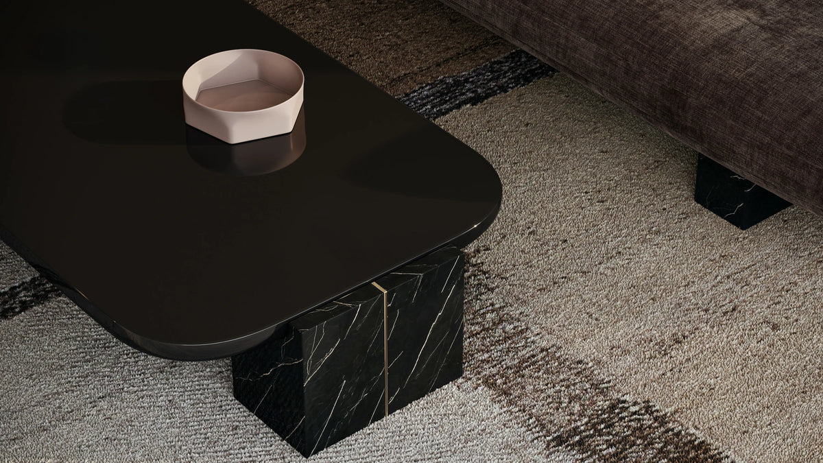 Caracole Overlap Rectangle Cocktail Table – top view – Lusso Furniture Miami