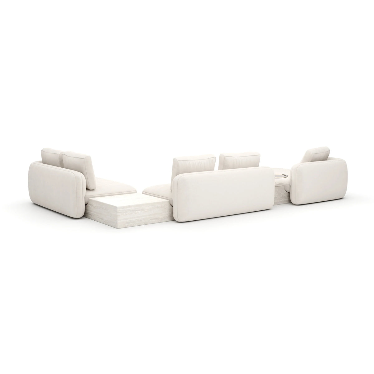 Caracole Overlap Sectional – view 71 – Lusso Furniture Miami