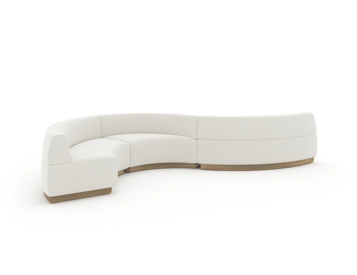 Caracole Crescent Sectional Components – angle view – Lusso Furniture Miami