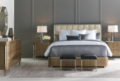 Caracole Thoroughly Modern Ottoman – side view – Lusso Furniture Miami