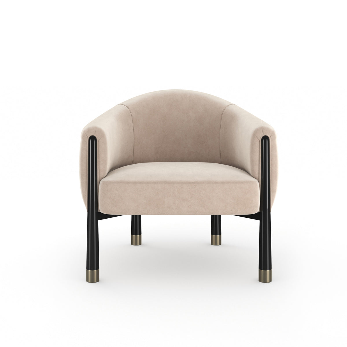 Caracole Baton Accent Chair – front view – Lusso Furniture Miami