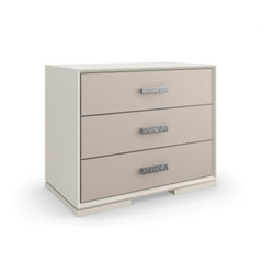 Caracole Silver Lining Nightstand – side view – Lusso Furniture Miami