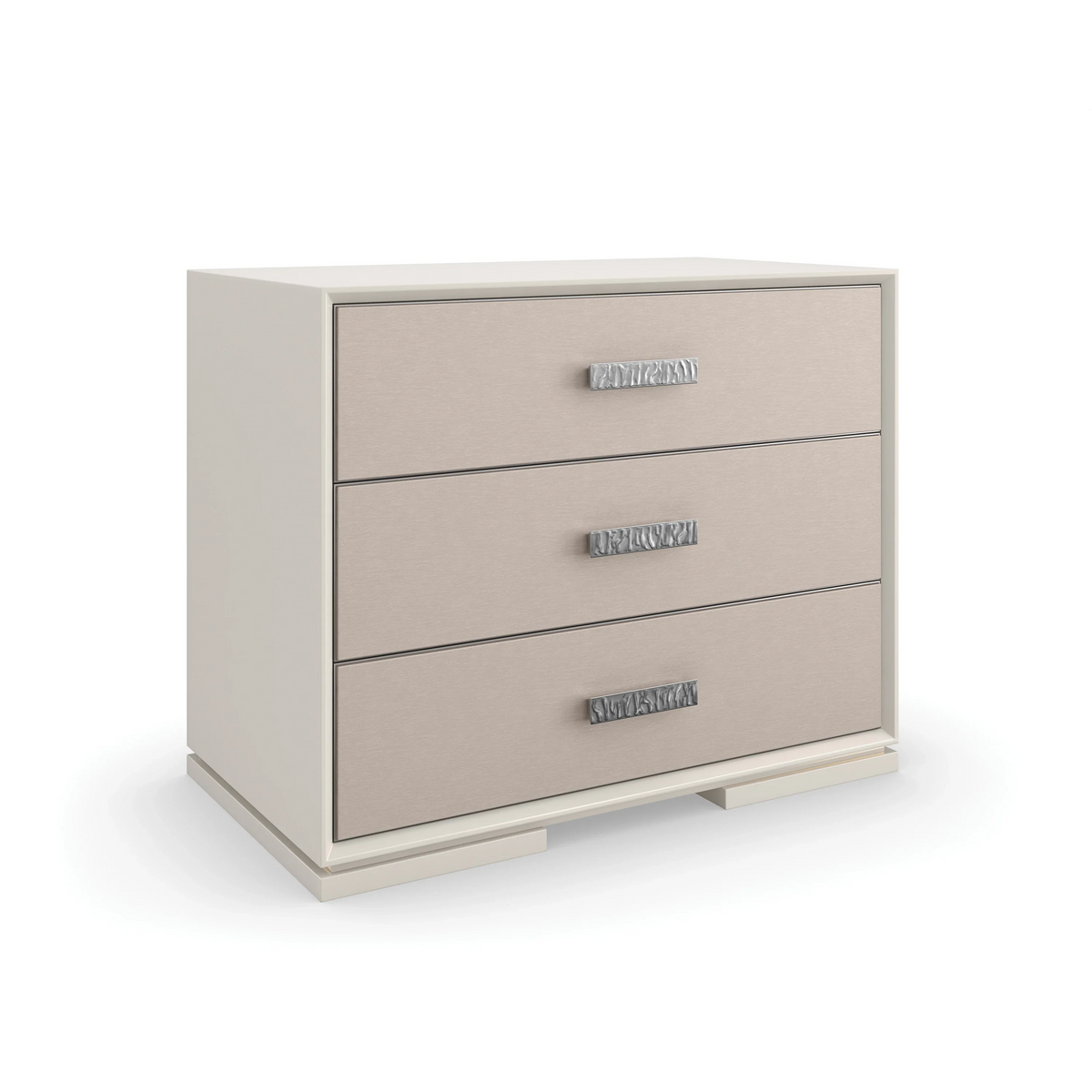 Caracole Silver Lining Nightstand – side view – Lusso Furniture Miami