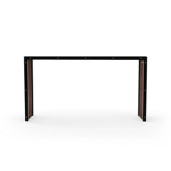 Caracole Pinstripe Dark Console Table – front view – Lusso Furniture Miami