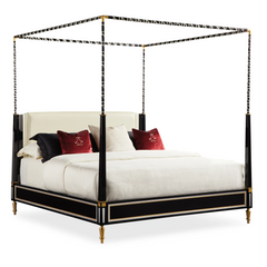 Caracole Couturier Canopy Bed – room setting – Lusso Furniture Miami